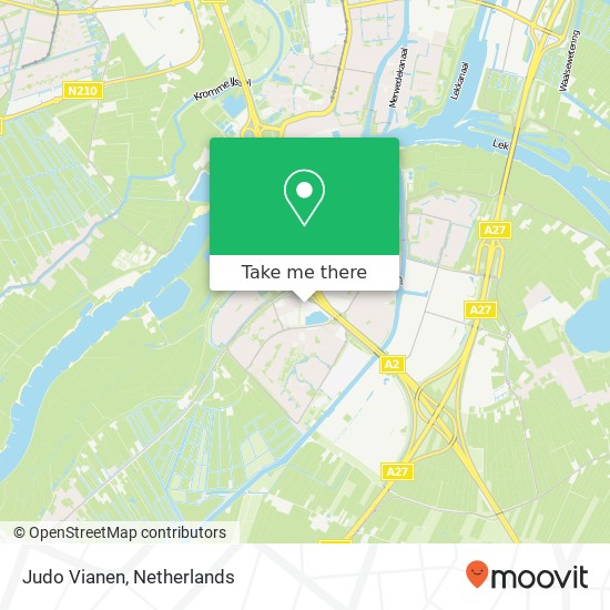 Judo Vianen, Westelijke Parallelweg 1 map