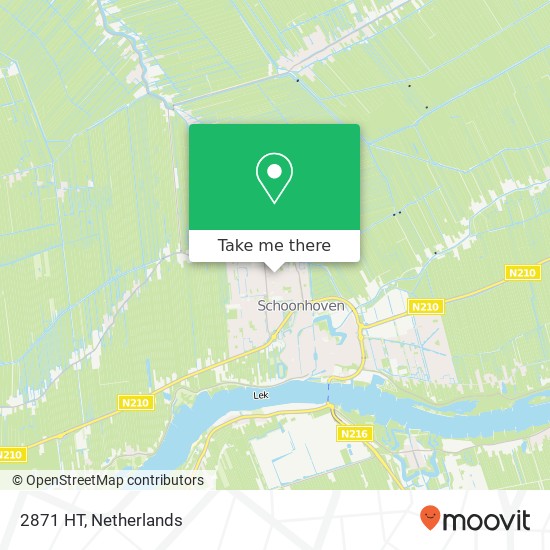 2871 HT, 2871 HT Schoonhoven, Nederland Karte