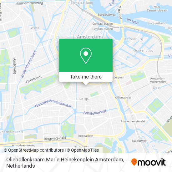 Oliebollenkraam Marie Heinekenplein Amsterdam map