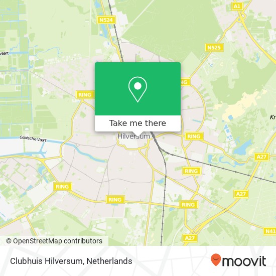 Clubhuis Hilversum map