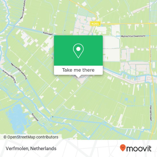 Verfmolen, Verfmolen, 3642 Mijdrecht, Nederland Karte