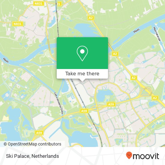 Ski Palace, Korvetstraat 5 map