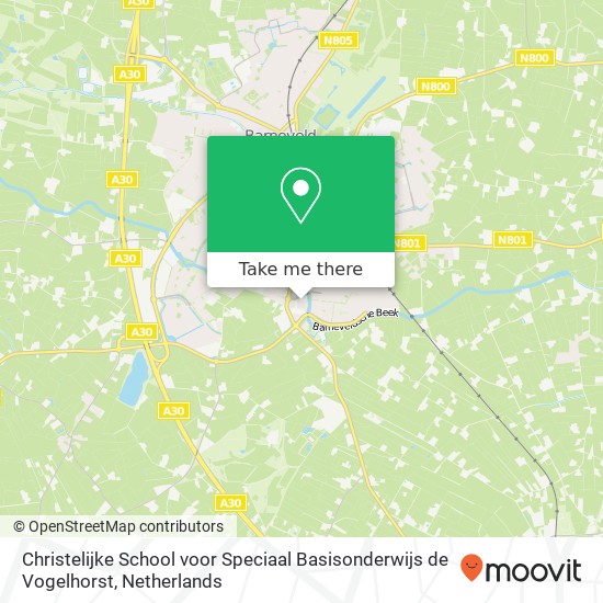 Christelijke School voor Speciaal Basisonderwijs de Vogelhorst, Ds. E. Fransenlaan 1 Karte