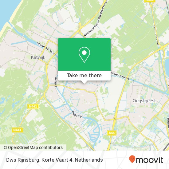 Dws Rijnsburg, Korte Vaart 4 map