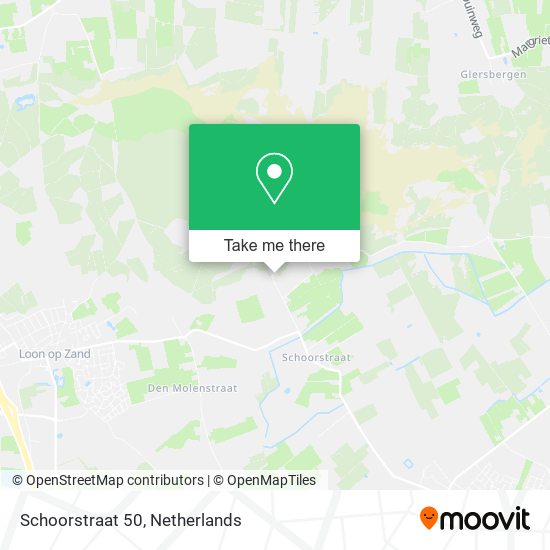 Schoorstraat 50, 5071 RC Udenhout map