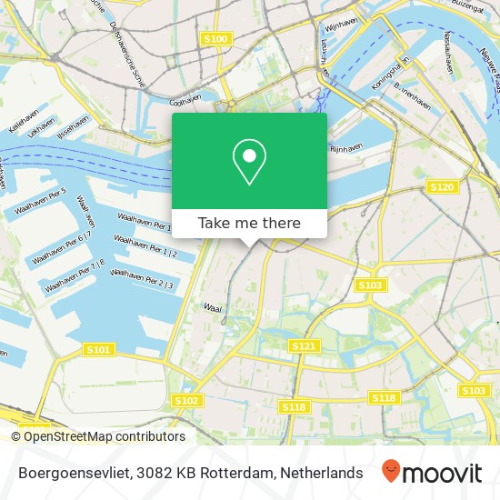 Boergoensevliet, 3082 KB Rotterdam map