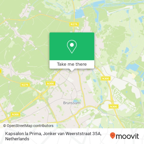 Kapsalon la Prima, Jonker van Weerststraat 35A map