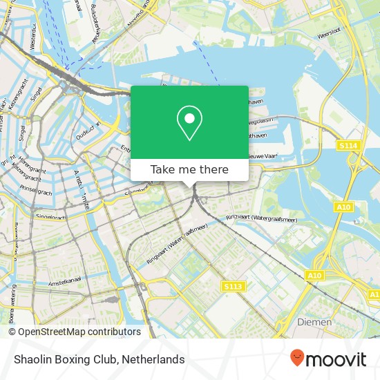 Shaolin Boxing Club, Pieter Nieuwlandstraat 95 map