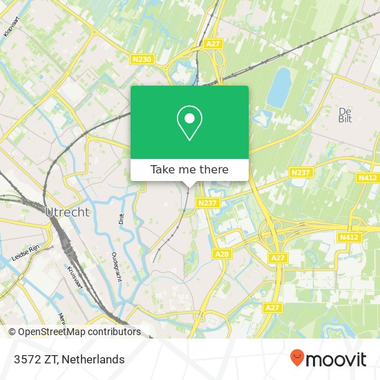 3572 ZT, 3572 ZT Utrecht, Nederland Karte