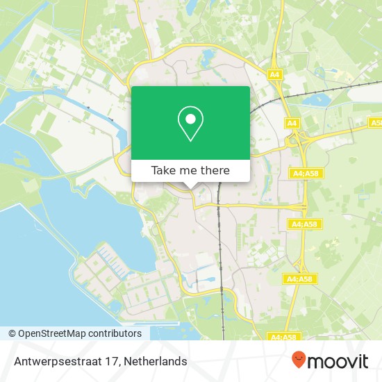 Antwerpsestraat 17, 4611 AB Bergen op Zoom map