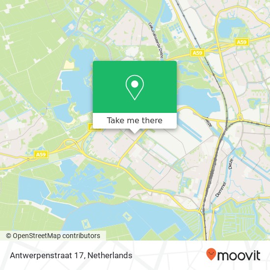 Antwerpenstraat 17, 5224 TC 's-Hertogenbosch map