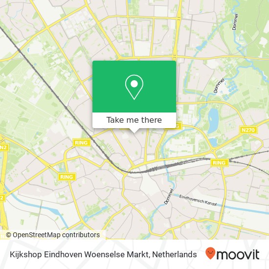 Kijkshop Eindhoven Woenselse Markt, Woenselse Markt 19 map