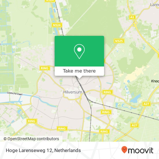 Hoge Larenseweg 12, 1221 AR Hilversum map