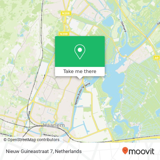 Nieuw Guineastraat 7, 2022 PC Haarlem map