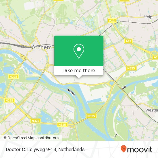 Doctor C. Lelyweg 9-13, Doctor C. Lelyweg 9-13, 6827 BH Arnhem, Nederland map