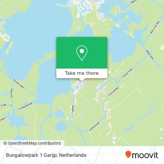 Bungalowpark 't Garijp, Kleasterwei map