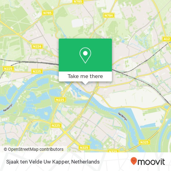 Sjaak ten Velde Uw Kapper, Turfstraat 21 Karte