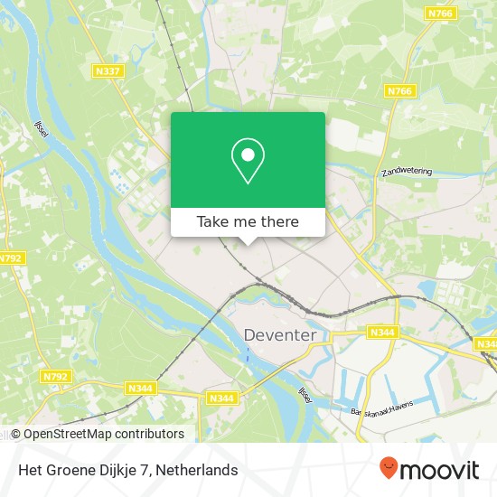 Het Groene Dijkje 7, 7413 RJ Deventer map