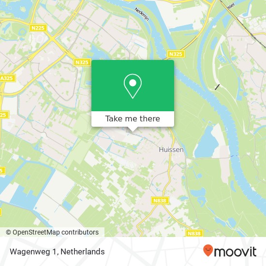 Wagenweg 1, 6852 DW Huissen map