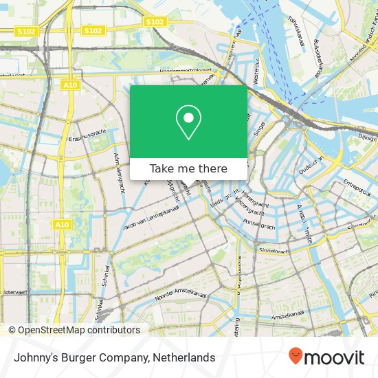 Johnny's Burger Company, Kinkerstraat 41 map