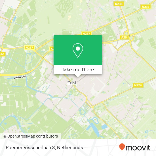 Roemer Visscherlaan 3, 3705 SB Zeist map