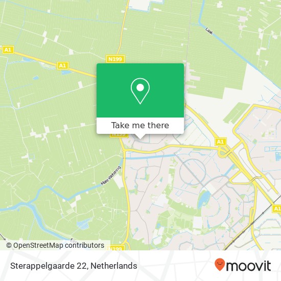 Sterappelgaarde 22, 3824 BK Amersfoort map