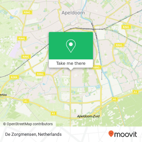 De Zorgmensen, Arnhemseweg 279 map