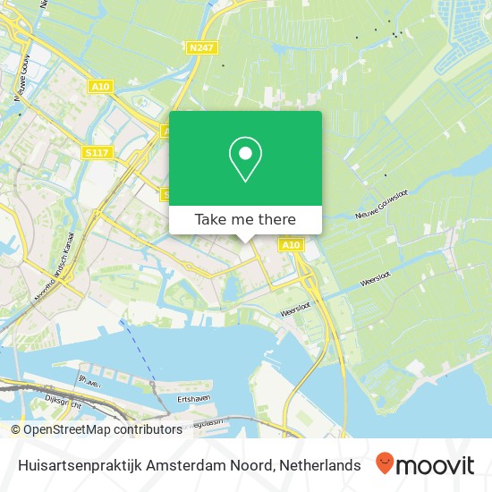 Huisartsenpraktijk Amsterdam Noord, Beverwijkstraat 9C map