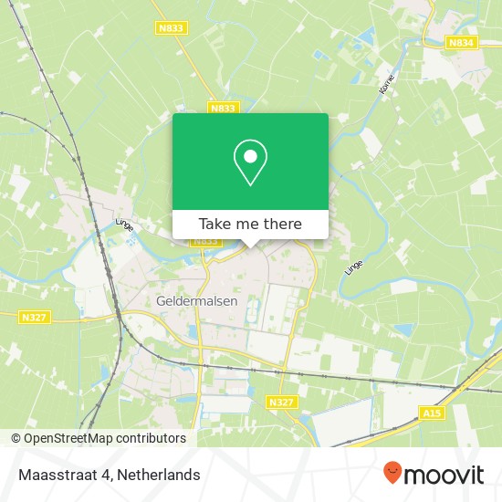 Maasstraat 4, 4191 BZ Geldermalsen map