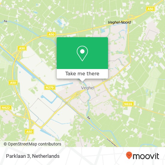 Parklaan 3, 5462 CV Veghel map