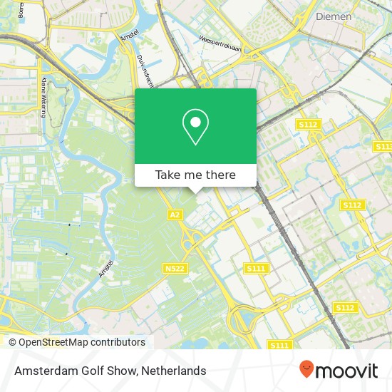 Amsterdam Golf Show, Borchlandweg Karte