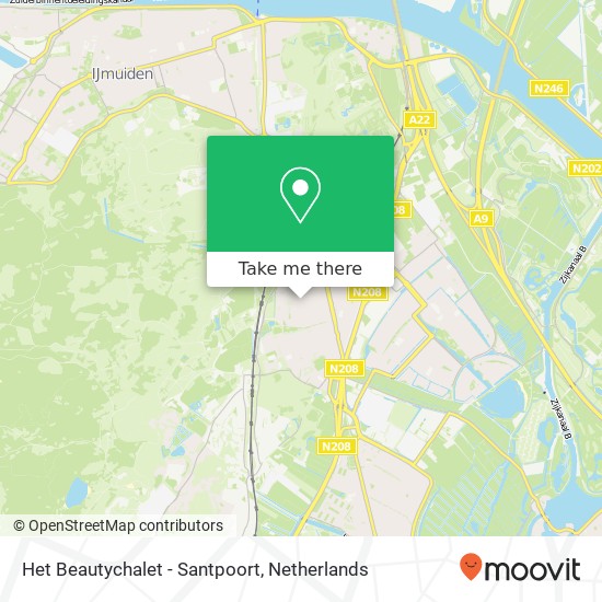 Het Beautychalet - Santpoort, Kerkweg 143 map