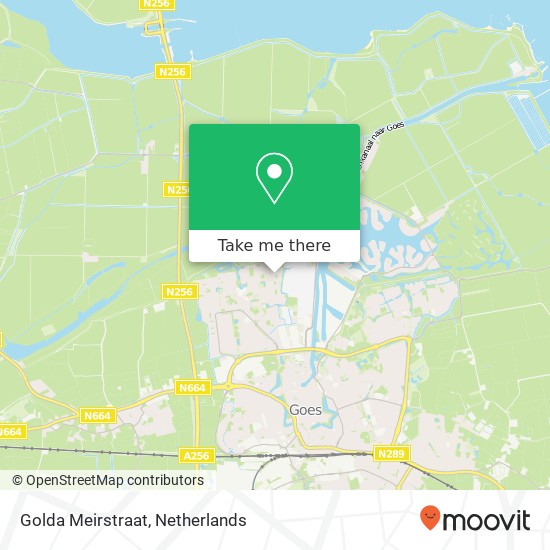 Golda Meirstraat, Golda Meirstraat, 4463 Goes, Nederland Karte