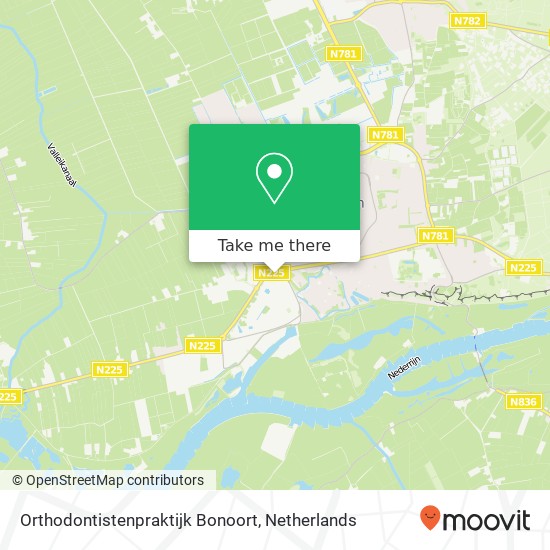 Orthodontistenpraktijk Bonoort, Mennonietenweg 16 map