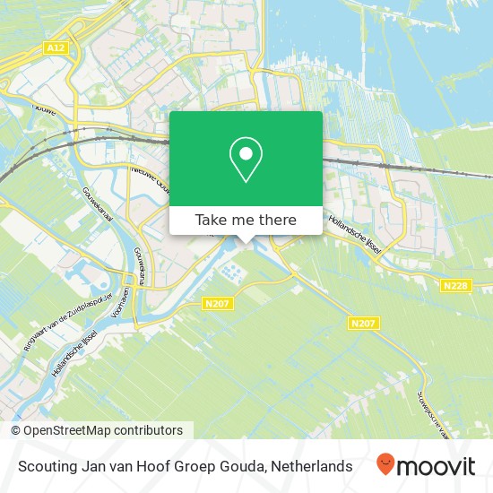 Scouting Jan van Hoof Groep Gouda, Gouderaksedijk 30A map