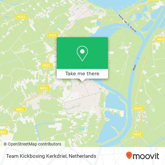 Team Kickboxing Kerkdriel, Wilgenpas map