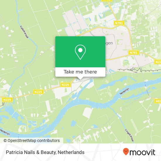 Patricia Nails & Beauty, Groen van Prinstererstraat 1 map