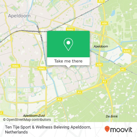 Ten Tije Sport & Wellness Beleving Apeldoorn, Heemradenlaan 101 Karte