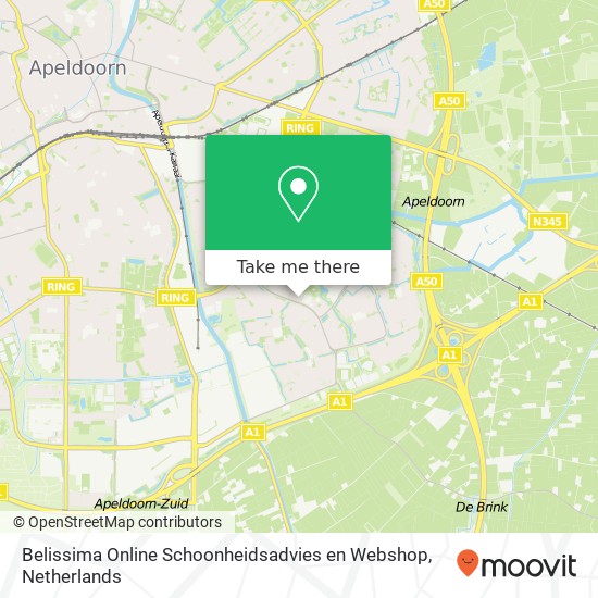 Belissima Online Schoonheidsadvies en Webshop, Heemradenlaan 104 map