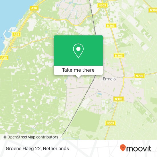 Groene Haeg 22, 3853 EZ Ermelo Karte