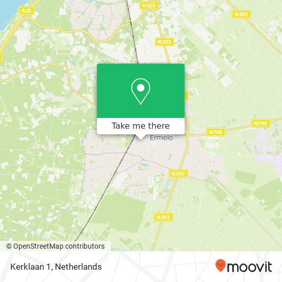 Kerklaan 1, 3851 JV Ermelo Karte