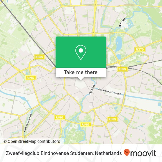 Zweefvliegclub Eindhovense Studenten, Nieuwstraat 38 map