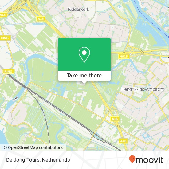 De Jong Tours map