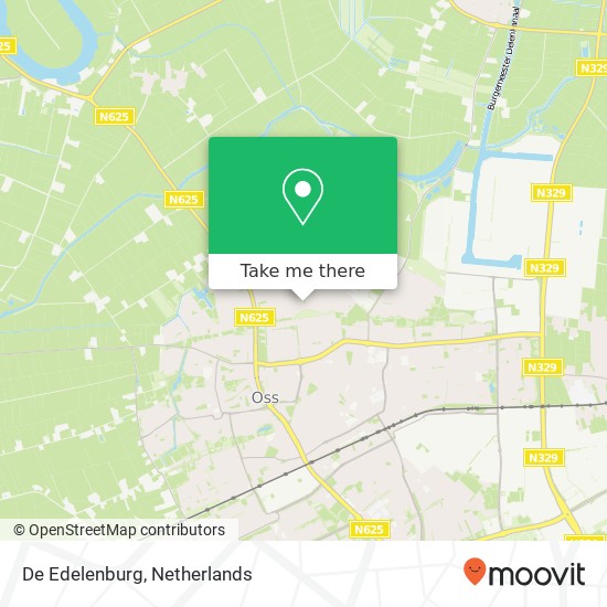 De Edelenburg, 5346 VH Oss Karte