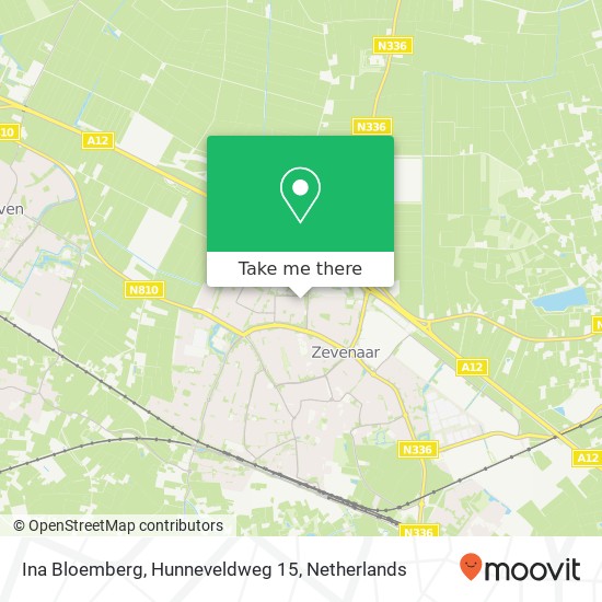 Ina Bloemberg, Hunneveldweg 15 map