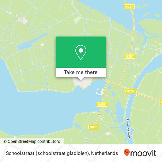 Schoolstraat (schoolstraat gladiolen), 4675 BB Sint Philipsland Karte