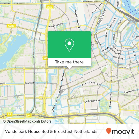 Vondelpark House Bed & Breakfast, Zocherstraat 21-2 map