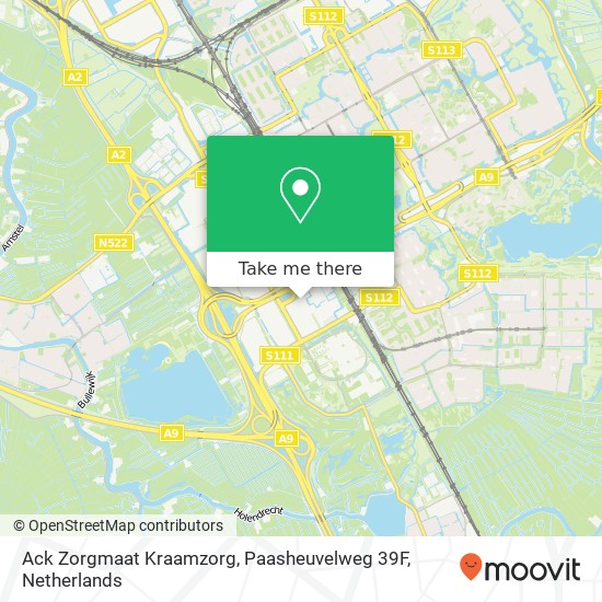 Ack Zorgmaat Kraamzorg, Paasheuvelweg 39F map