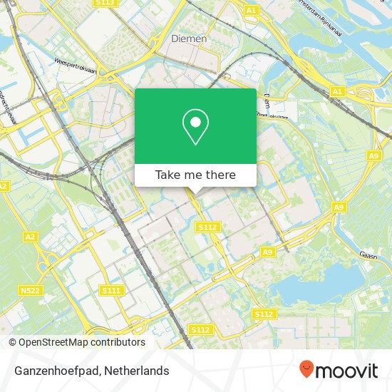 Ganzenhoefpad, 1103 DS Amsterdam Karte