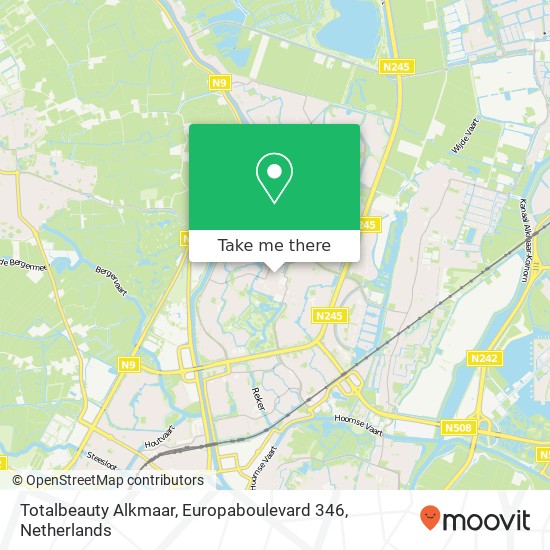 Totalbeauty Alkmaar, Europaboulevard 346 map